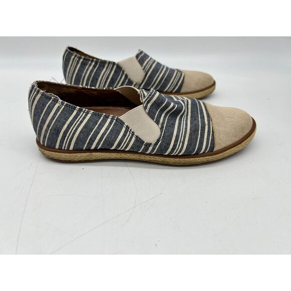 Enzo Angiolini Womens Slip On Flat Espadrilles Size 8M Blue Striped Canvas - Picture 11 of 16